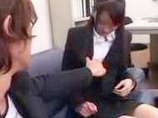 New Japanese Businesswoman's First Day Filled with New Boss's Demanding XXX Requests