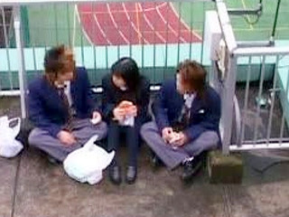 Japanese Schoolgirls Going Wild: Nippon Teens' Horny Antics on Rooftop with Their Besties