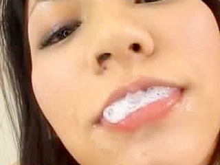 Japanese pornstar with a cum-filled mouth in Tokyo, Nippon