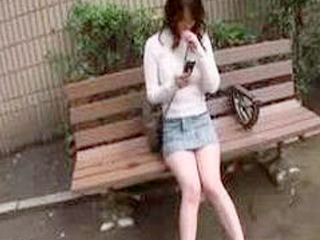 Horny Mom Fucks herself on a Bench in Tokyo, Japan for some Nippon XXX Porn