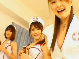 Sexually charged Japanese models make you drool for their teasing of a massive cock!